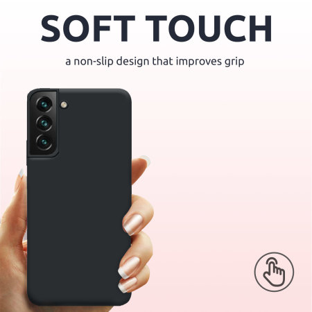 Olixar Soft Silicone Black Case - For Samsung Galaxy S22 Plus