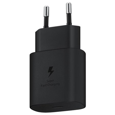 Official Samsung 25W EU Fast Charger With 1.5m USB-C To C Cable- Black