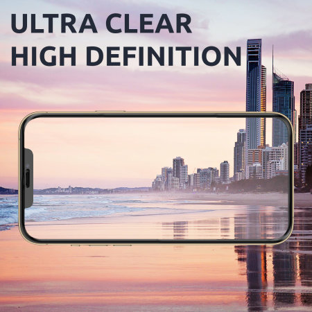 Olixar iPhone 12 Pro Silicone Edge Tempered Glass Screen protector