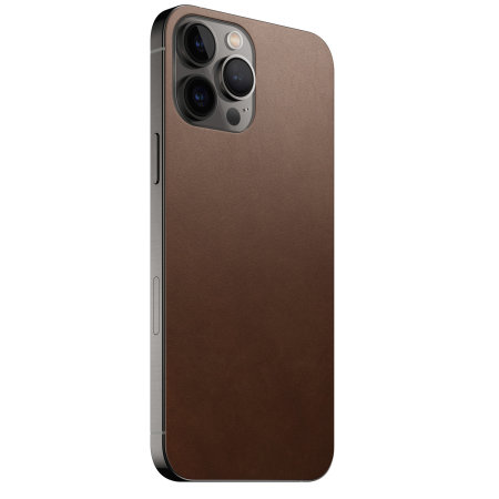 Nomad Horween Leather Rustic Brown Skin - For iPhone 13 Pro Max