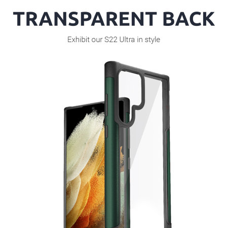 Olixar Novashield Bumper Green Case - For Samsung Galaxy S22 Ultra