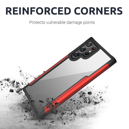 Olixar Novashield Bumper Red Case - For Samsung Galaxy S22 Ultra