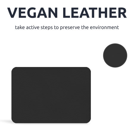 Olixar Rectangular Vegan Leather Mouse Mat - Black