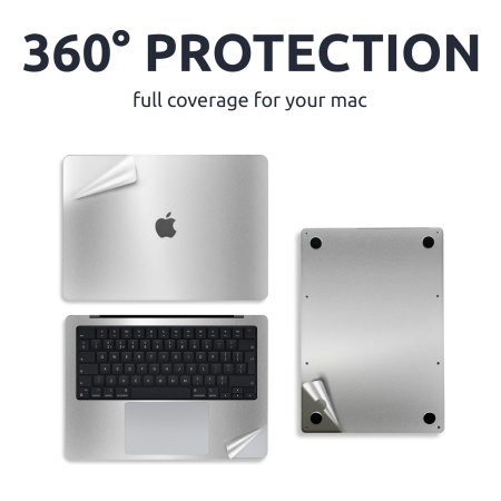 Olixar Full Cover PVC Protective Film For MacBook 14" 2021 - Grey