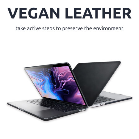 Olixar Full Cover Vegan Leather Skin Case For MacBook Pro 14.2" 2021 - Black