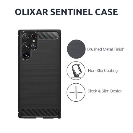 Olixar Sentinel Case & Glass Screen Protector - For Samsung Galaxy S22 Ultra
