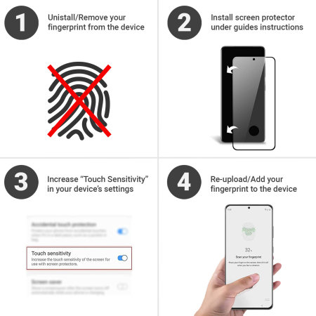 Olixar Front & Back Screen Protectors - For Samsung Galaxy S22 Plus