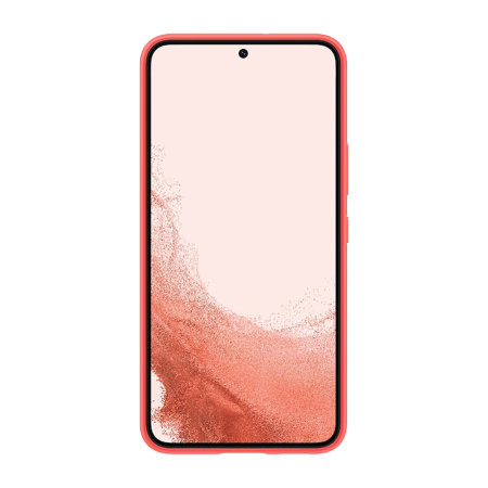 Official Samsung Silicone Cover Coral Case - For Samsung Galaxy S22