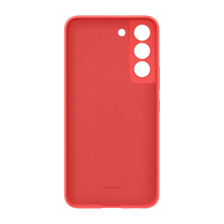 Official Samsung Silicone Cover Coral Case - For Samsung Galaxy S22