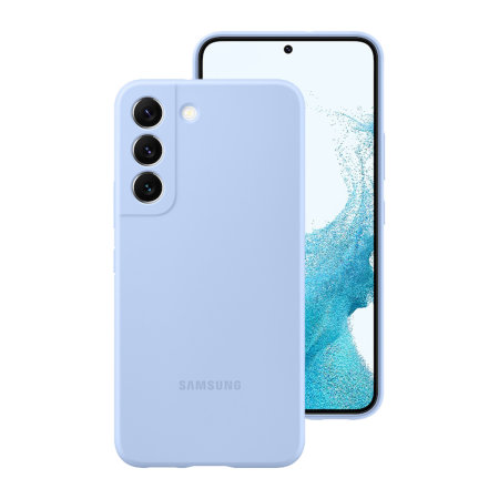 Official Samsung Silicone Cover Sky Blue Case - For Samsung Galaxy S22