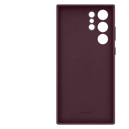 Official Samsung Leather Cover Burgundy Case - For Samsung Galaxy S22 Ultra