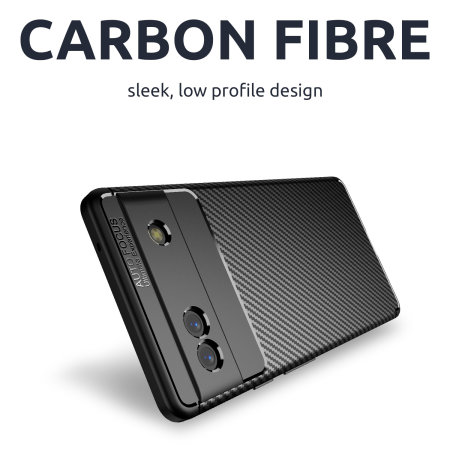 Olixar Carbon Fibre Black Case - For Google Pixel 6a