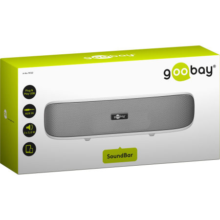 Goobay Plug 'n Play Mini Soundbar Speaker - White