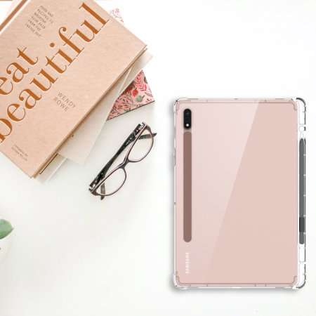 Olixar Flexishield Clear Case With S Pen Holder - For Samsung Galaxy Tab S8 Plus