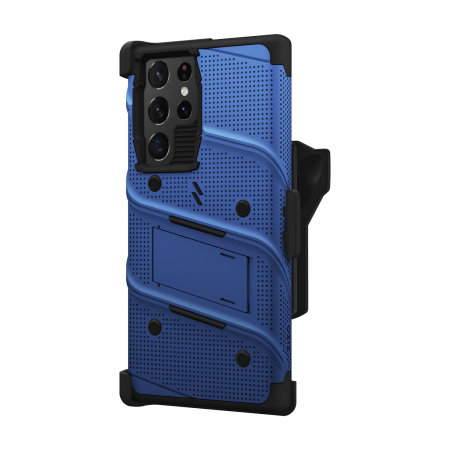 Zizo Bolt Blue Case & Screen Protector - For Samsung Galaxy S22 Ultra