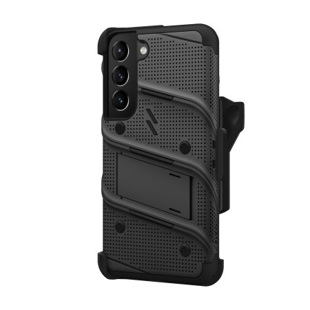 Zizo Bolt Black Case & Screen Protector - For Samsung Galaxy S22