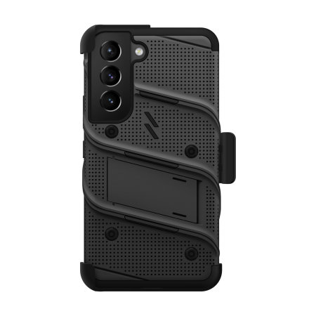 Zizo Bolt Black Case & Screen Protector - For Samsung Galaxy S22