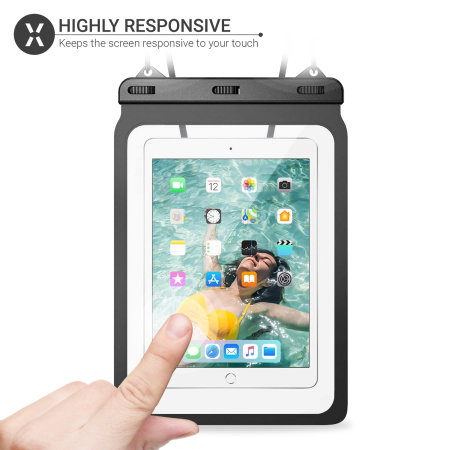 Olixar Black Waterproof Pouch - For Samsung Galaxy Tab S8 Plus