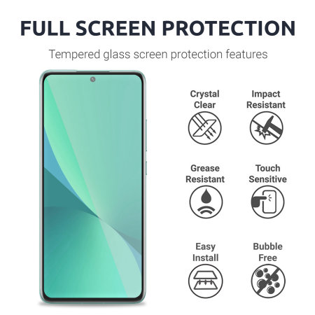 Olixar Xiaomi 12 Pro Full Cover Tempered Glass Screen Protector