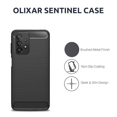 Olixar Sentinel Black Case and Glass Screen Protector - For Samsung Galaxy A53 5G