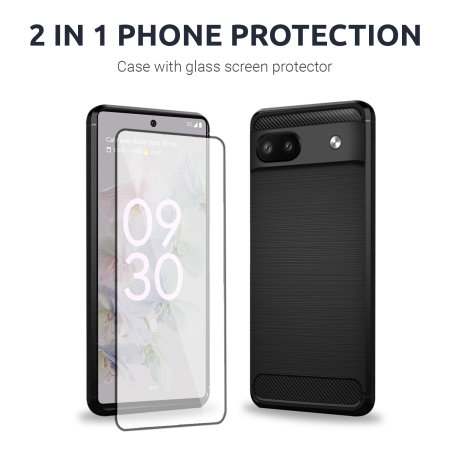 Olixar Sentinel Case & Glass Screen Protector - For Google Pixel 6a