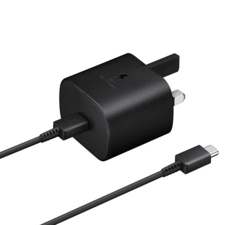 Official Samsung Super Fast 25W UK Wall Charger And 1m USB-C Cable