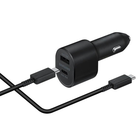 Official Samsung Galaxy A23 4G 45W PD Dual Fast Car Charger - Black