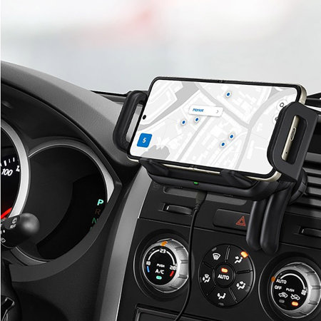 Official Samsung 9W Wireless Charging Air Vent Black Car Holder - For Samsung Galaxy S22 Ultra