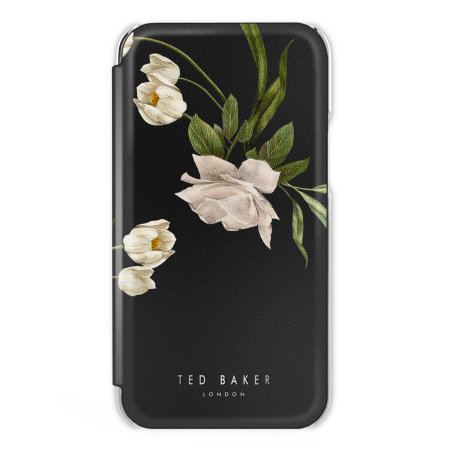 Ted Baker Elderflower Black And Silver Folio Case - For Samsung Galaxy S22 Ultra