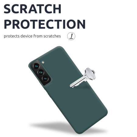 Olixar Soft Silicone Midnight Green Case - For Samsung Galaxy S22