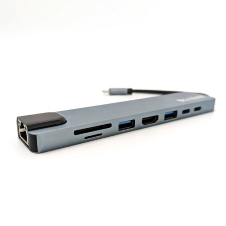 Olixar 8 Port USB Type-C Multi Function PD Charging Hub - Slate Grey
