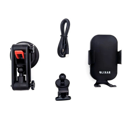 Olixar 15W Black Wireless Charging Windscreen Dash And Vent Car Holder - For Samsung Galaxy S21