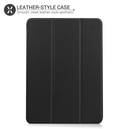 Olixar Black Leather-Style Stand Case - For iPad Air 5 10.9" 2022