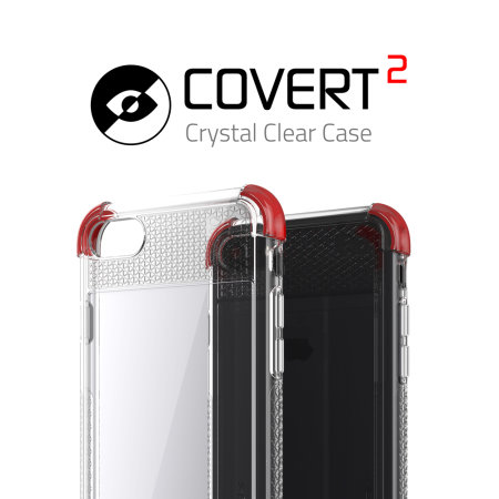 Ghostek Covert 2 Clear And Red Tough Case - For iPhone SE 2022