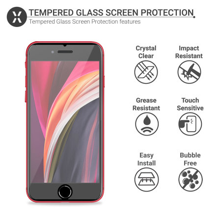 Olixar Tempered Glass Screen Protector - iPhone SE 2022