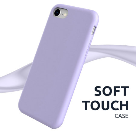 Olixar Soft Silicone Protective Lilac Case - For iPhone SE 2022