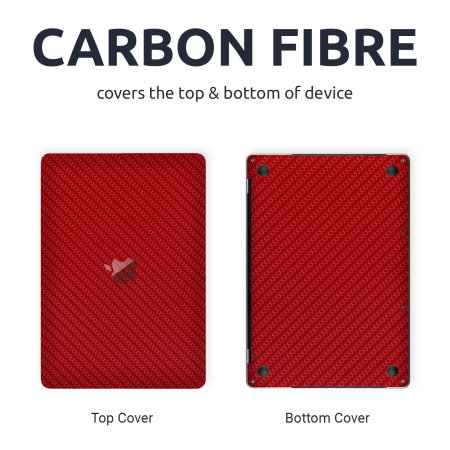 Olixar Carbon Fiber Tough Wine Red Case - For Macbook Pro 14" 2021