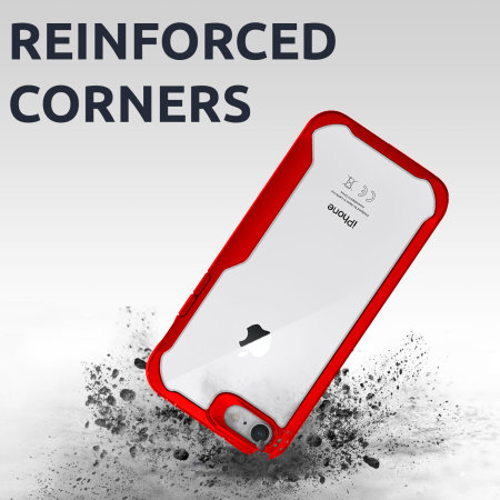 Olixar Novashield Red Bumper Case - For iPhone SE 2020