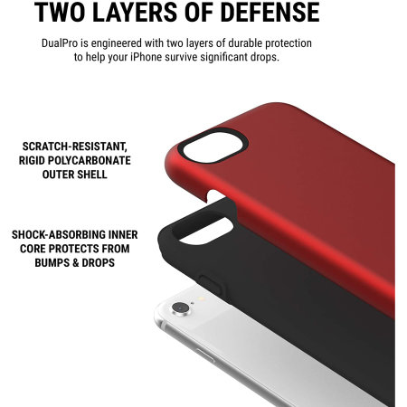 Incipio DualPro Iridescent Red And Black Case - For iPhone SE 2022