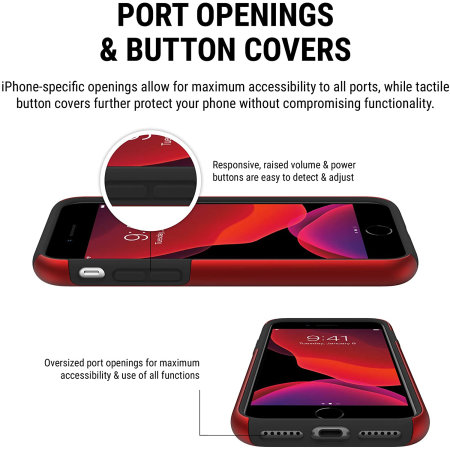 Incipio DualPro Iridescent Red And Black Case - For iPhone 8