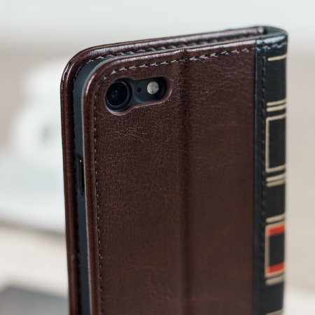 Olixar XTome Brown Leather-Style Book Case - For  iPhone SE 2022