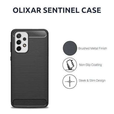Olixar Sentinel Black Case And Glass Screen Protector - For Samsung Galaxy A23 4G