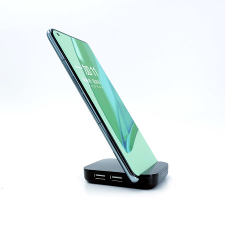 Aquarius Phone Stand and Hub with 4 USB Ports - Black
