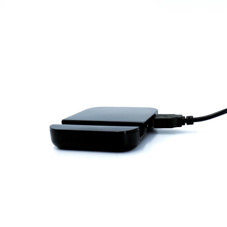 Aquarius 4-Port USB 2.0 Hub and Phone Stand- Black