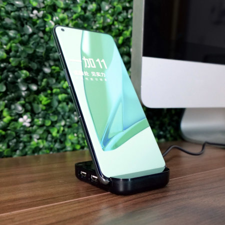Aquarius Phone Stand and Hub with 4 USB Ports - Black