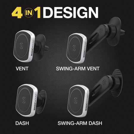 Scosche MagicMount Pro2 Black Dash and Vent MagSafe Compatible Car Phone Mount