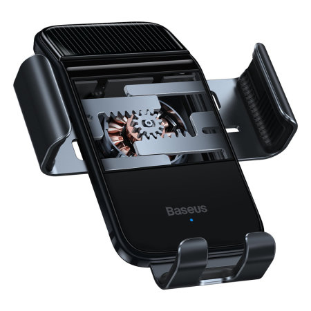 Baseus Smart Solar Powered Wireless Vent Car Phone Mount - Black