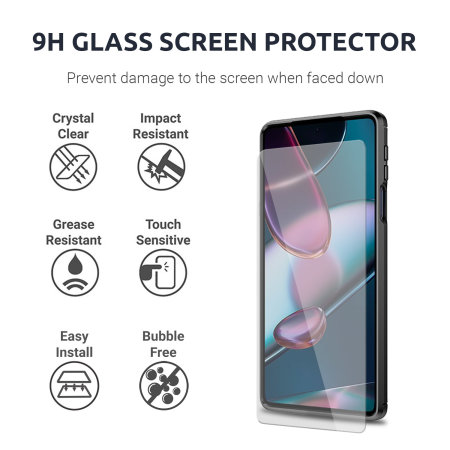 Olixar Sentinel Black Case And Glass Screen Protector - For Motorola Edge 30 Pro