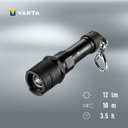 Varta Black Indestructible Key Chain LED Light