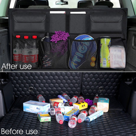 Back Seat 10 Tablet Holder with Multi Storage Pockets Olixar Car Seat Organiser Waterproof Car Seat Cover & Protector Black 